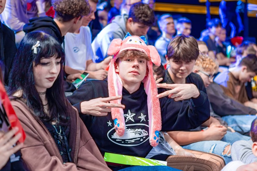 Kibice na meczu Śląska Wrocław z drużyną Arriva Polski Cukier Toruń w Orbicie