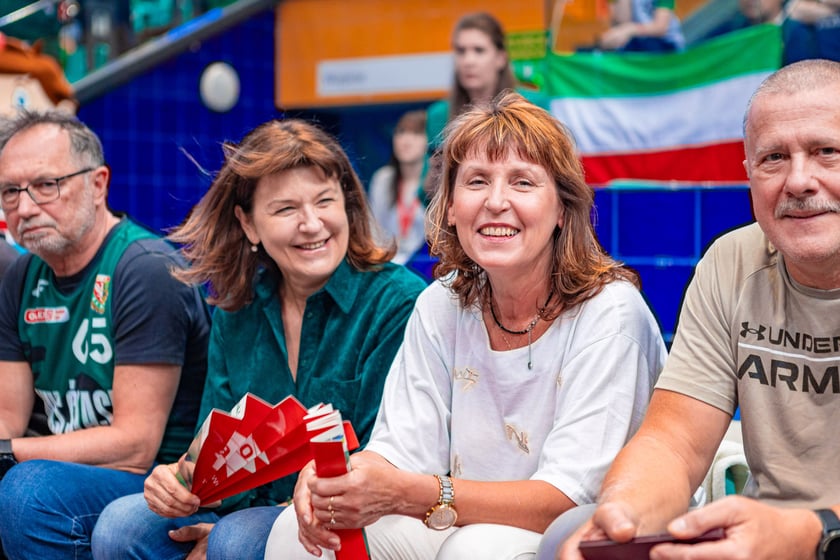 Kibice na meczu Śląska Wrocław z drużyną Arriva Polski Cukier Toruń w Orbicie