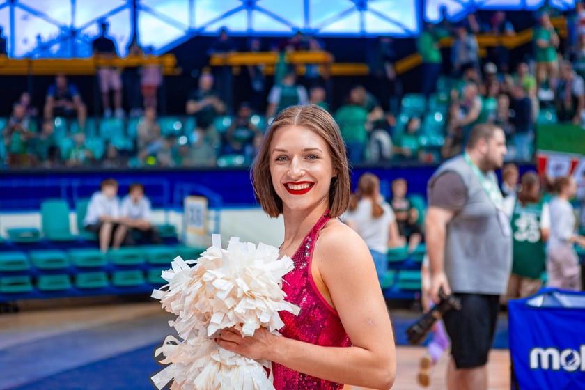 Kibice na meczu Śląska Wrocław z drużyną Arriva Polski Cukier Toruń w Orbicie