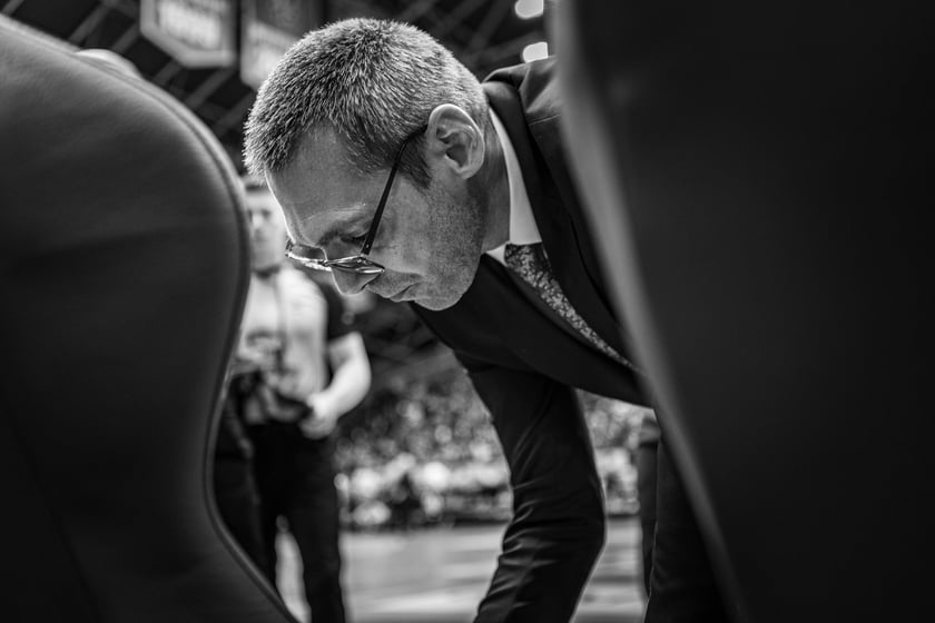 Kibice na meczu Śląska Wrocław z drużyną Arriva Polski Cukier Toruń w Orbicie