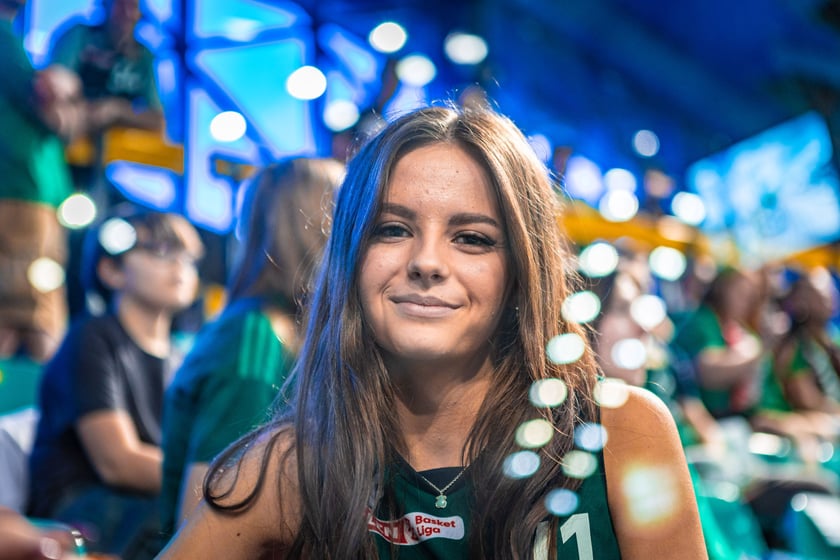 Kibice na meczu Śląska Wrocław z drużyną Arriva Polski Cukier Toruń w Orbicie