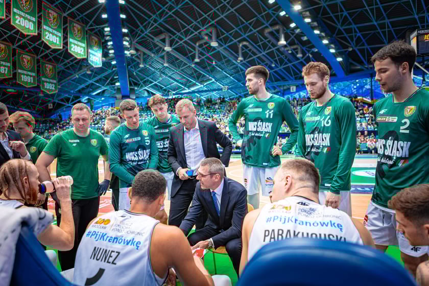 Kibice na meczu Śląska Wrocław z drużyną Arriva Polski Cukier Toruń w Orbicie