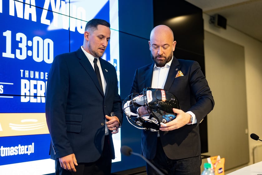 Konferencja prasowa Panthers Wrocław z udziałem prezydenta Wrocławia Jacka Sutryka