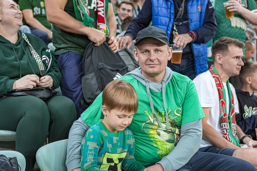 Kibice na meczu Śląska Wrocław z Cracovią na Tarczyński Arenie