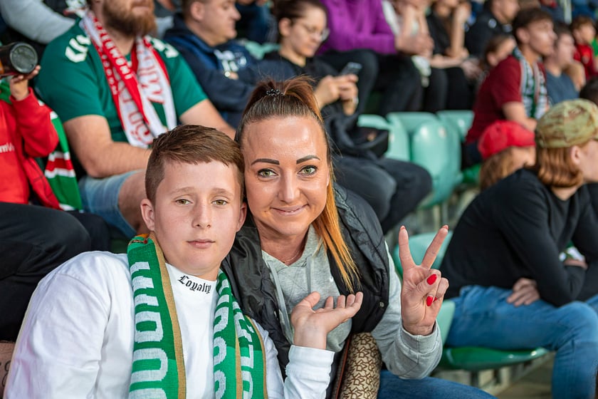 Kibice na meczu Śląska Wrocław z Cracovią na Tarczyński Arenie