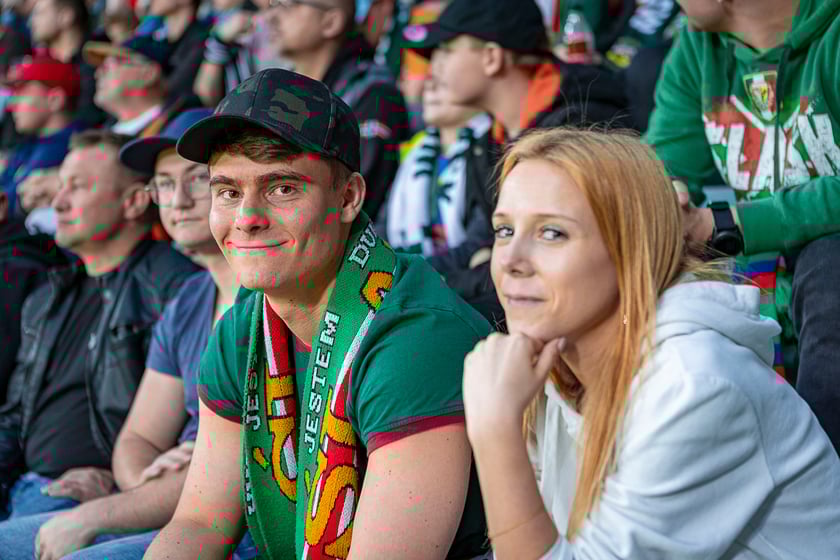 Kibice na meczu Śląska Wrocław z Cracovią na Tarczyński Arenie