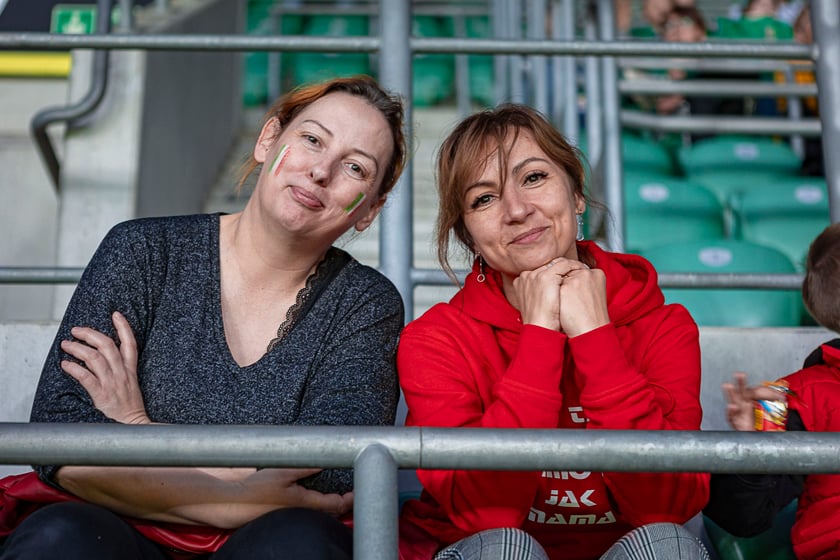Kibice na meczu Śląska Wrocław z Cracovią na Tarczyński Arenie
