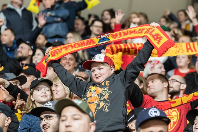Kibice podczas meczu Betard Sparta Wrocław - Unia Leszno