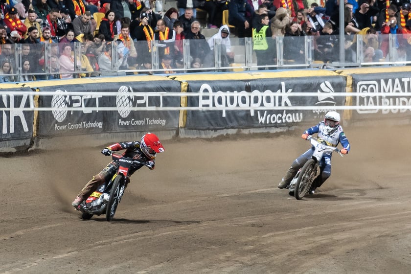 Kibice podczas meczu Betard Sparta Wrocław - Unia Leszno