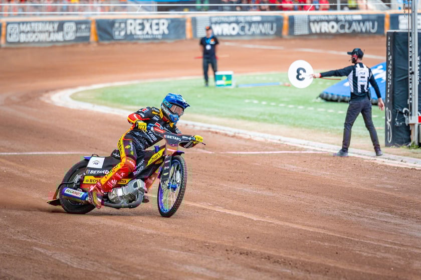 Kibice na meczu Sparta Wrocław - Stal Gorzów Wielkopolski 26 maja na Olimpijskim