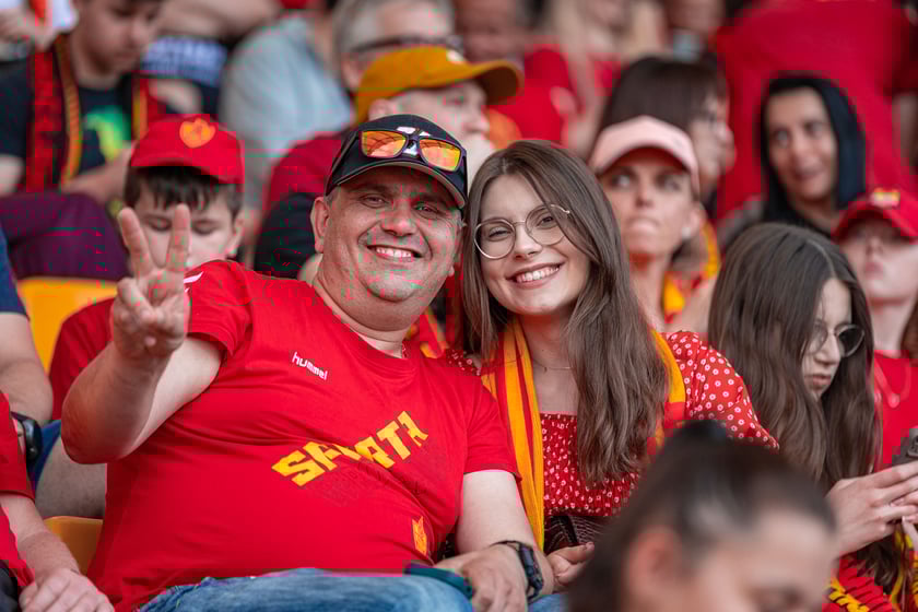 Kibice na meczu Sparta Wrocław - Stal Gorzów Wielkopolski 26 maja na Olimpijskim