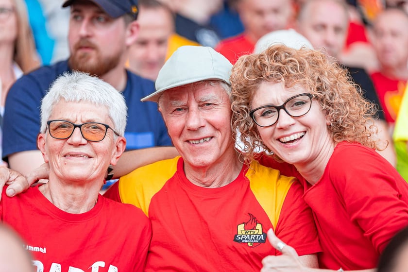 Kibice na meczu Sparta Wrocław - Stal Gorzów Wielkopolski 26 maja na Olimpijskim