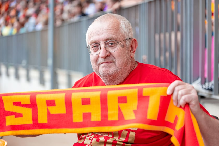 Kibice na meczu Sparta Wrocław - Stal Gorzów Wielkopolski 26 maja na Olimpijskim
