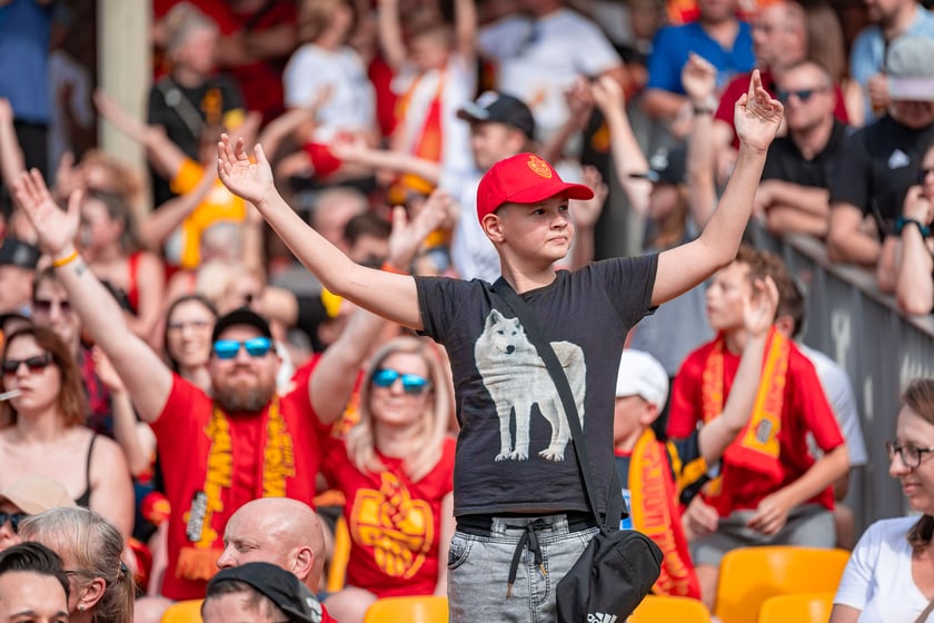 Kibice na meczu Sparta Wrocław - Stal Gorzów Wielkopolski 26 maja na Olimpijskim