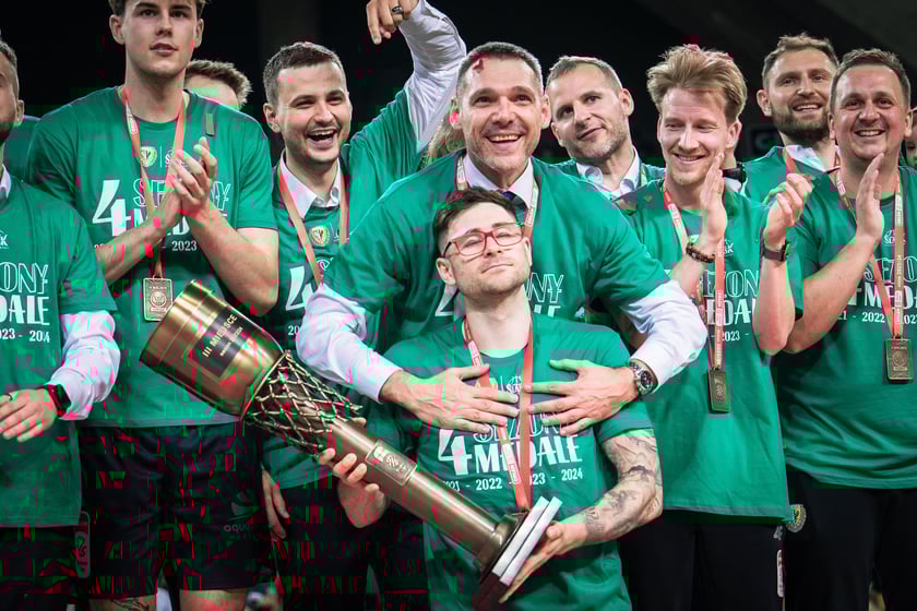Mecz Śląsk Wrocław - Spójnia Stargard w Hali Stulecia 4 czerwca
