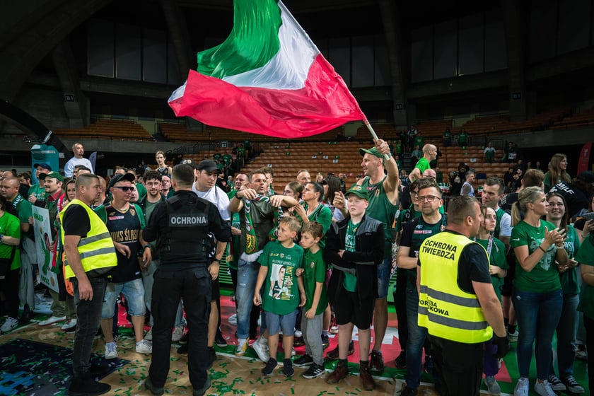 Mecz Śląsk Wrocław - Spójnia Stargard w Hali Stulecia 4 czerwca