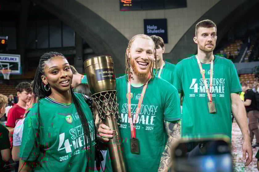 Mecz Śląsk Wrocław - Spójnia Stargard w Hali Stulecia 4 czerwca