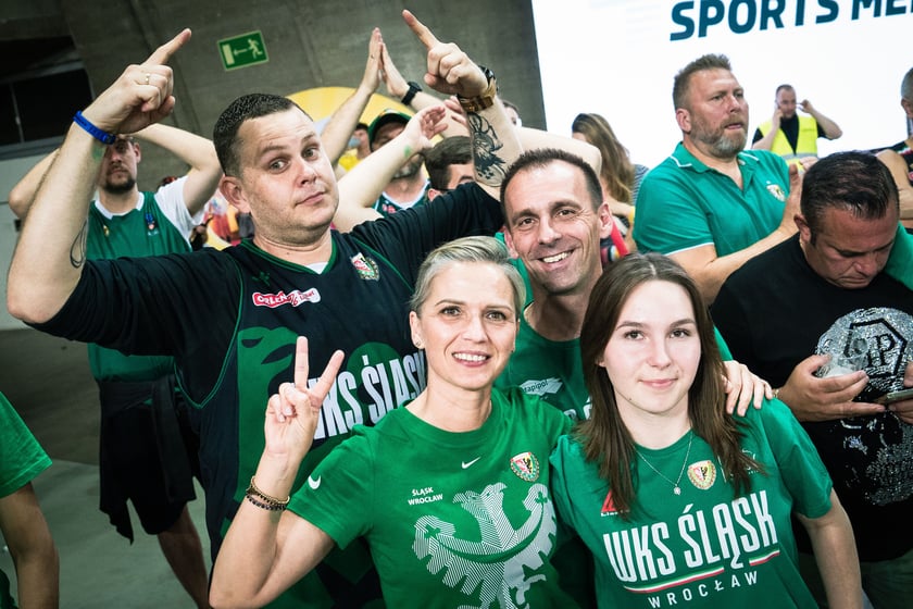 Mecz Śląsk Wrocław - Spójnia Stargard w Hali Stulecia 4 czerwca