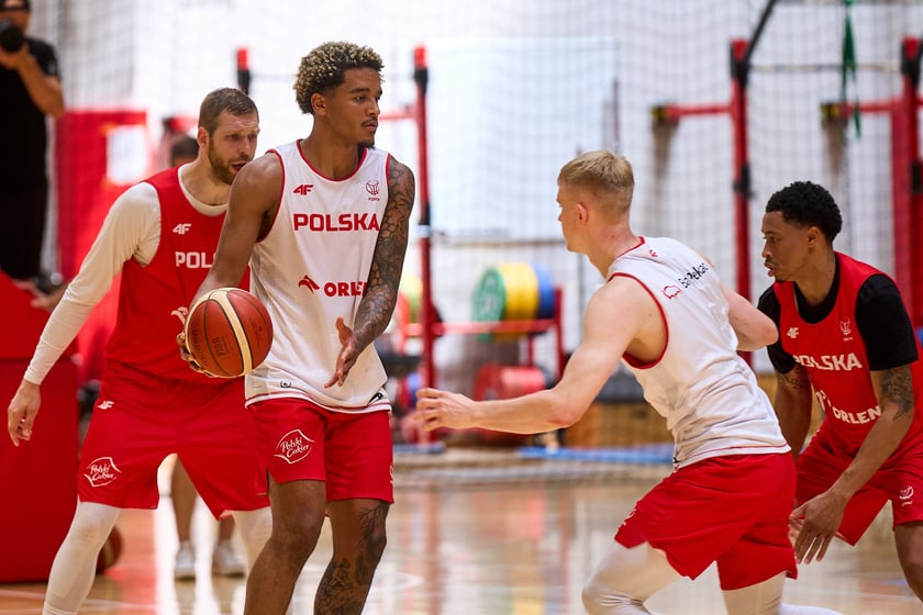 Pierwszy na obozie we Wrocławiu trening kadry z udziałem J. Sochana, 17 czerwca 2024