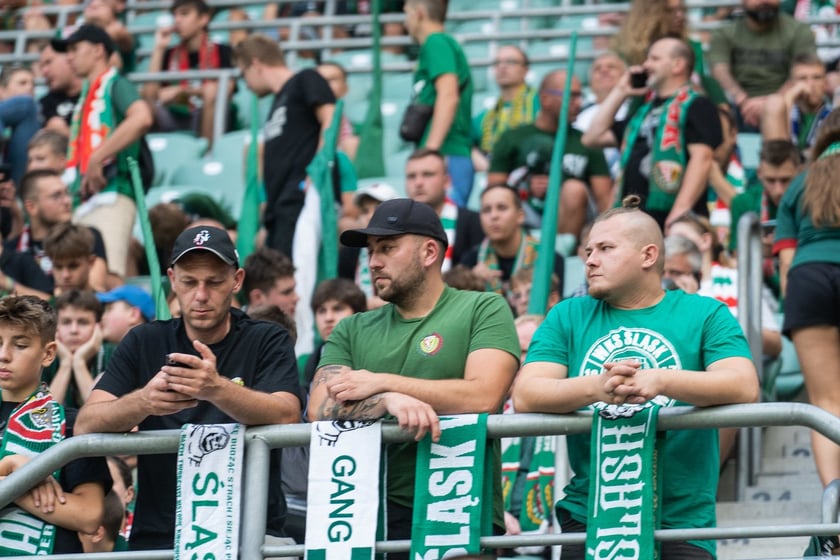 Kibice na meczu Śląska z Rygą / 1 sierpnia 2024 / Tarczyński Arena