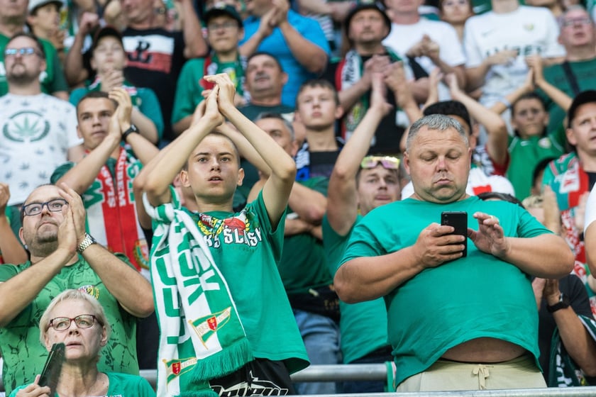 Kibice na meczu Śląska z Rygą / 1 sierpnia 2024 / Tarczyński Arena