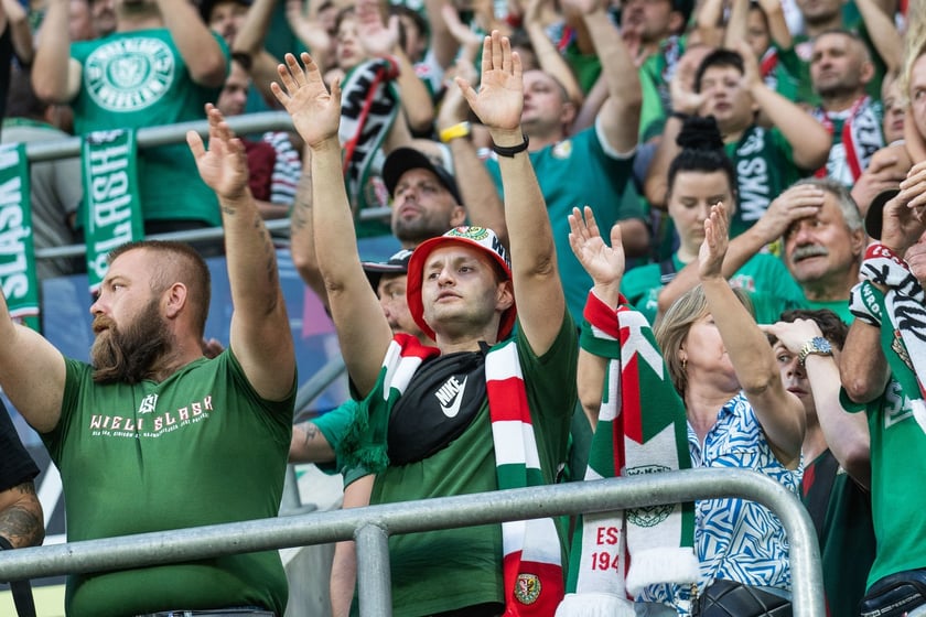 Kibice na meczu Śląska z Rygą / 1 sierpnia 2024 / Tarczyński Arena