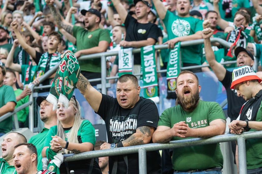 Kibice na meczu Śląska z Rygą / 1 sierpnia 2024 / Tarczyński Arena