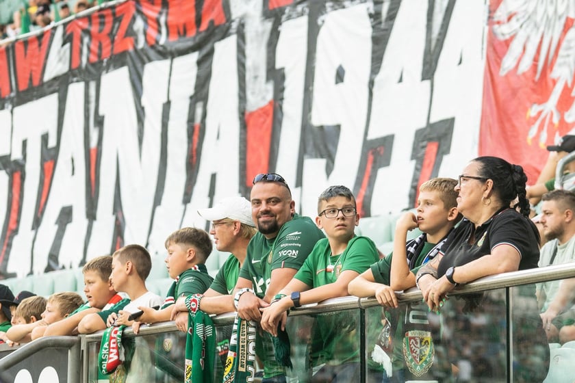 Kibice na meczu Śląska z Rygą / 1 sierpnia 2024 / Tarczyński Arena