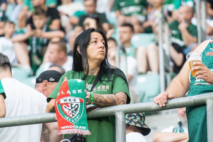 Kibice na meczu Śląska z Rygą / 1 sierpnia 2024 / Tarczyński Arena