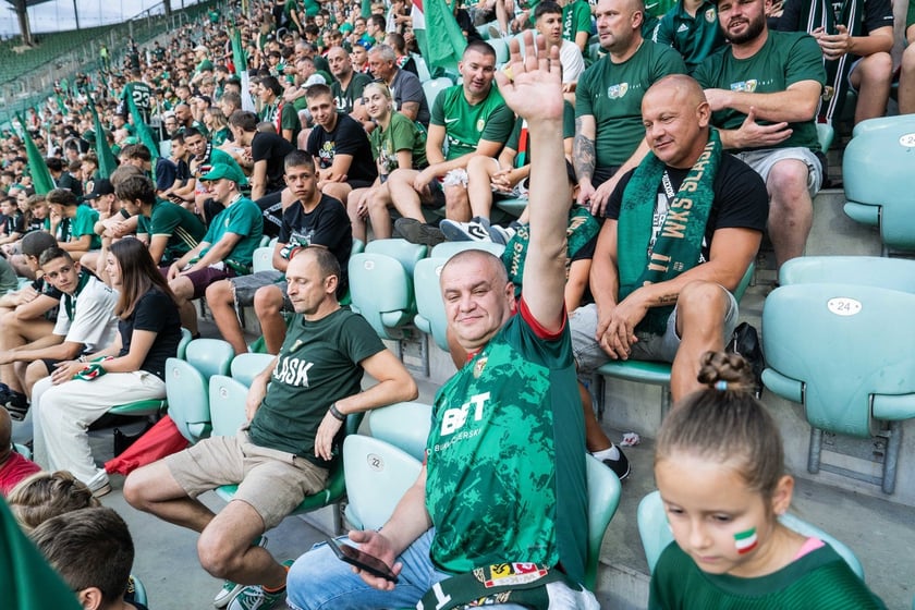 Kibice na meczu Śląska z Rygą / 1 sierpnia 2024 / Tarczyński Arena