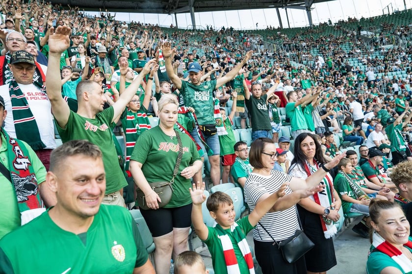 Kibice na meczu Śląska z Rygą / 1 sierpnia 2024 / Tarczyński Arena