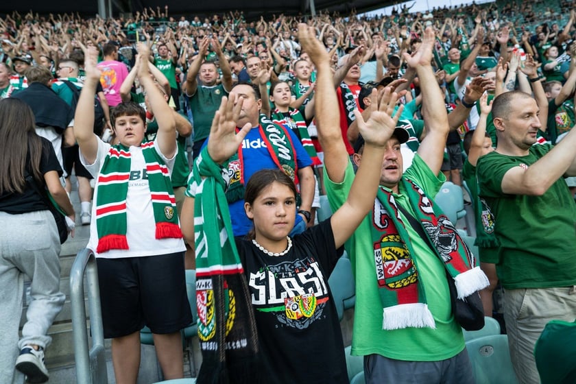 Kibice na meczu Śląska z Rygą / 1 sierpnia 2024 / Tarczyński Arena