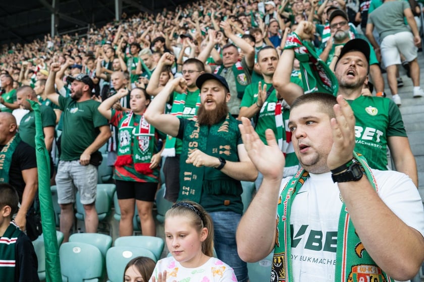 Kibice na meczu Śląska z Rygą / 1 sierpnia 2024 / Tarczyński Arena