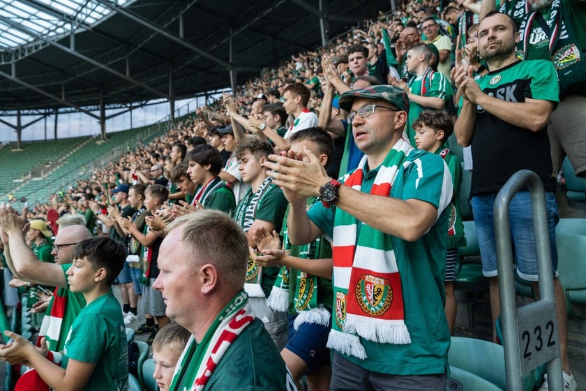 Kibice na meczu Śląska z Rygą / 1 sierpnia 2024 / Tarczyński Arena