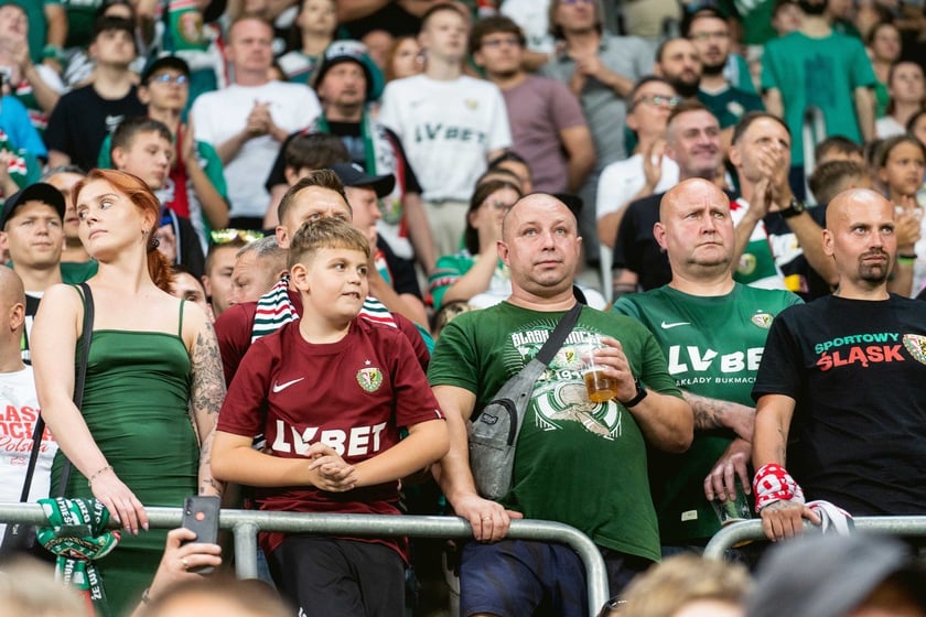 Kibice na meczu Śląska z Rygą / 1 sierpnia 2024 / Tarczyński Arena