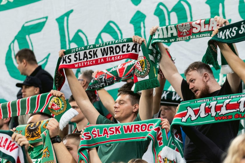 Kibice na meczu Śląska z Rygą / 1 sierpnia 2024 / Tarczyński Arena