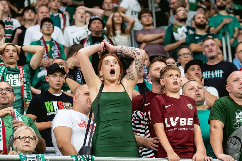 Kibice na meczu Śląska z Rygą / 1 sierpnia 2024 / Tarczyński Arena