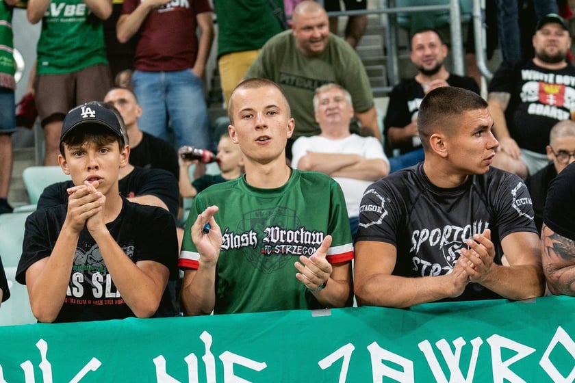 Kibice na meczu Śląska z Rygą / 1 sierpnia 2024 / Tarczyński Arena