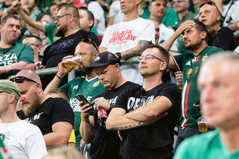 Kibice na meczu Śląska z Rygą / 1 sierpnia 2024 / Tarczyński Arena