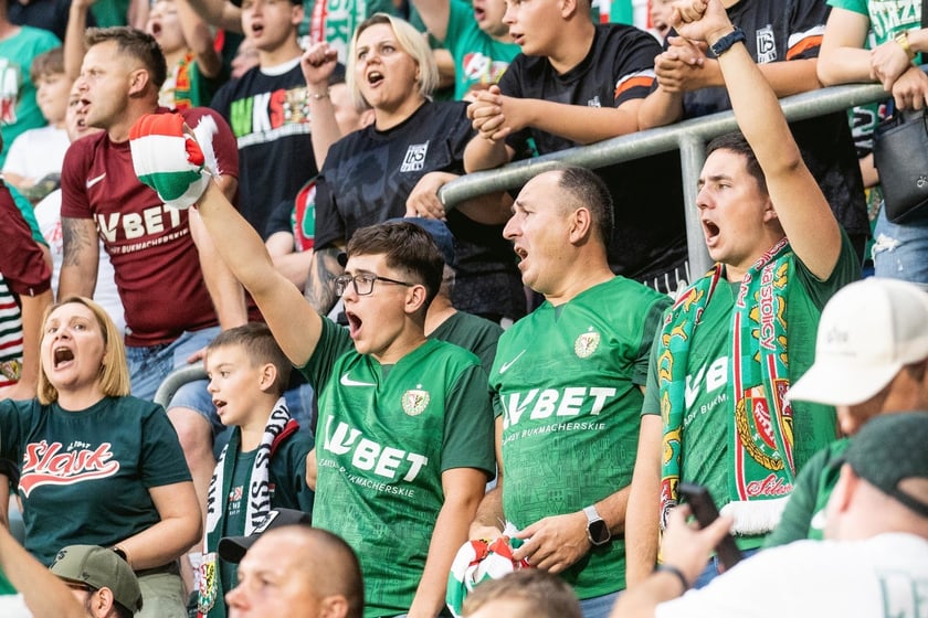 Kibice na meczu Śląska z Rygą / 1 sierpnia 2024 / Tarczyński Arena