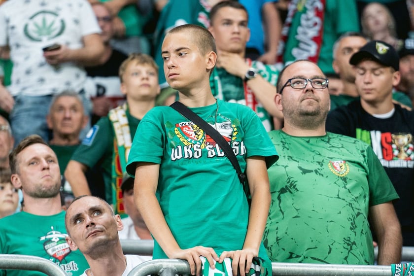 Kibice na meczu Śląska z Rygą / 1 sierpnia 2024 / Tarczyński Arena