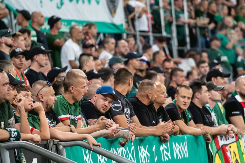 Kibice na meczu Śląska z Rygą / 1 sierpnia 2024 / Tarczyński Arena