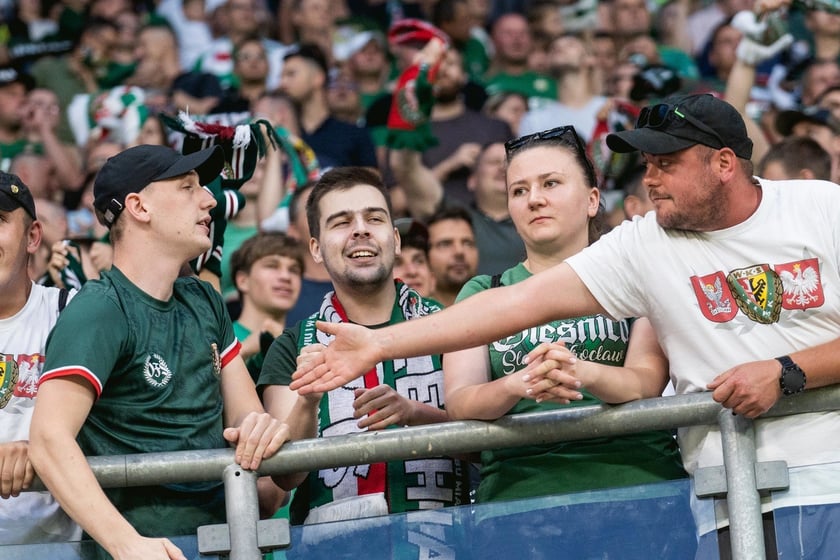 Kibice na meczu Śląska z Rygą / 1 sierpnia 2024 / Tarczyński Arena