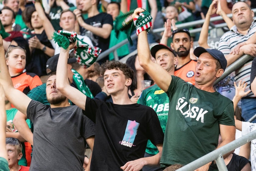 Kibice na meczu Śląska z Rygą / 1 sierpnia 2024 / Tarczyński Arena