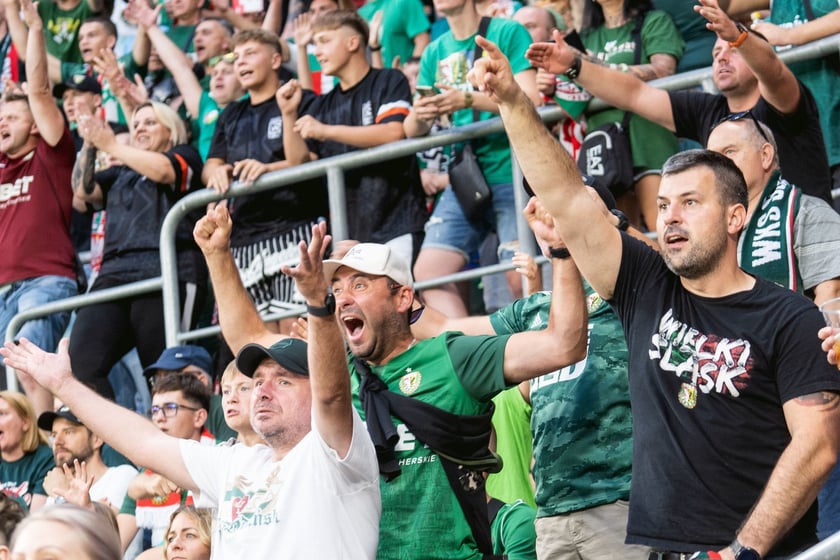 Kibice na meczu Śląska z Rygą / 1 sierpnia 2024 / Tarczyński Arena