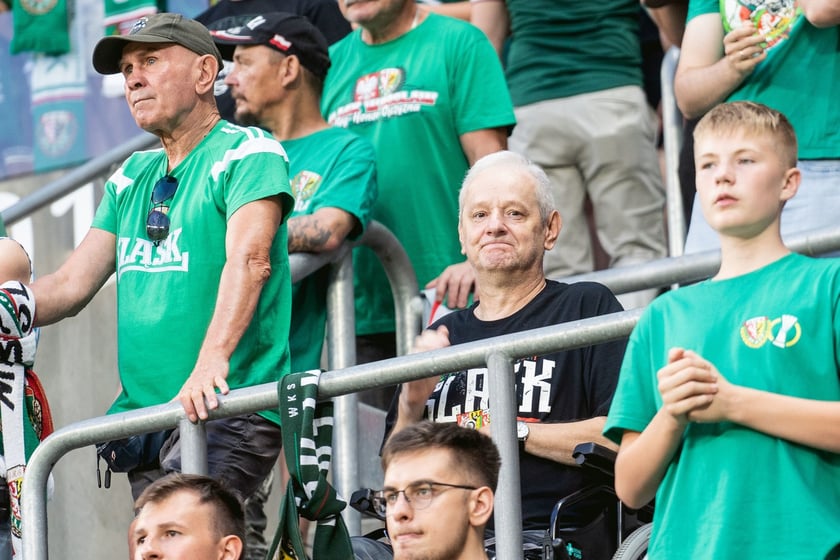 Kibice na meczu Śląska z Rygą / 1 sierpnia 2024 / Tarczyński Arena