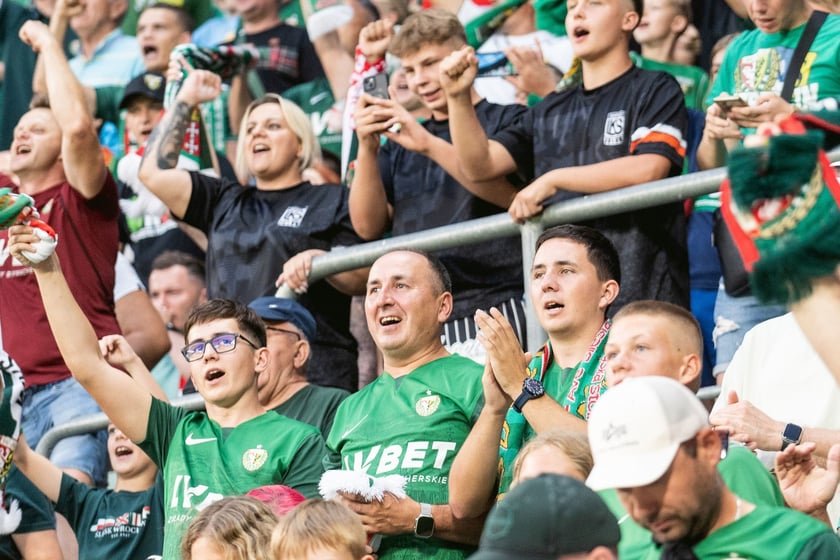 Kibice na meczu Śląska z Rygą / 1 sierpnia 2024 / Tarczyński Arena