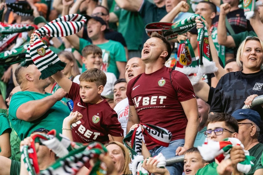 Kibice na meczu Śląska z Rygą / 1 sierpnia 2024 / Tarczyński Arena
