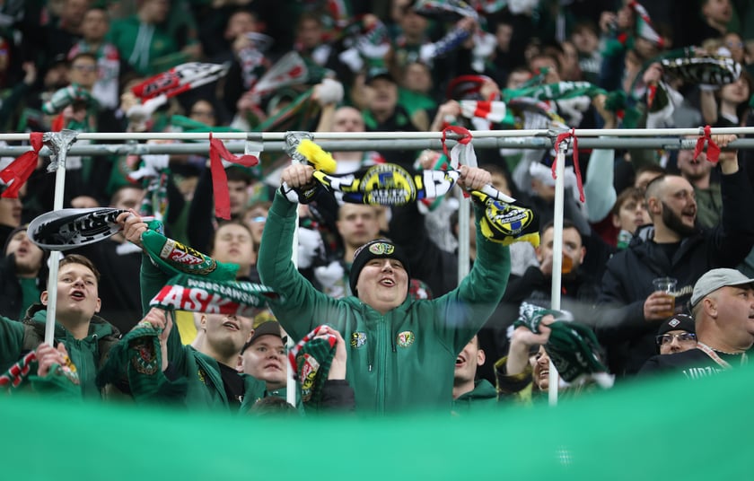 Mecz Śląska z Pogonią 7.03.2025, zdjęcia kibic&oacute;w.