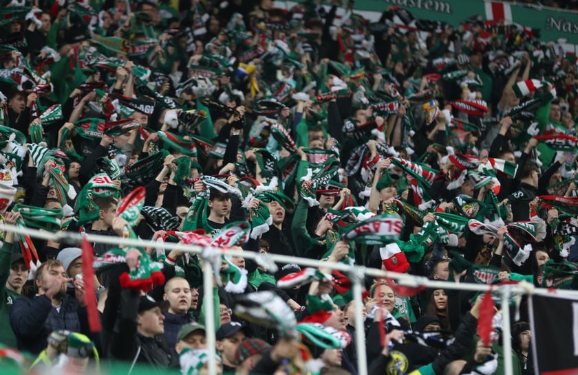 Mecz Śląska z Pogonią 7.03.2025, zdjęcia kibic&oacute;w.